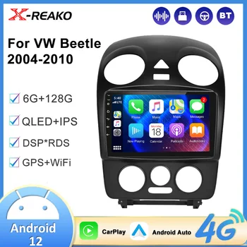 X-REAKO Автомагнитола Стерео для VW Popular Beetle 2004-2010 Android GPS Navigation Player Carplay AUTO Bluetooth Mirrorlink Video
