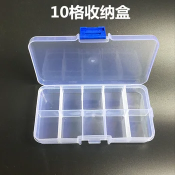 Ящик для хранения запасных частей для часов, аксессуары для механизма, пыленепроницаемый ящик, прозрачная резиновая коробка с 10 сетками