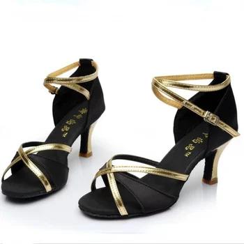 XIHAHA Женская мода Латиноамериканская танцевальная обувь Танцевальная обувь для девочек Танцевальная обувь для девочек Сандалии на высоком каблуке с мягким низом 5/7 см