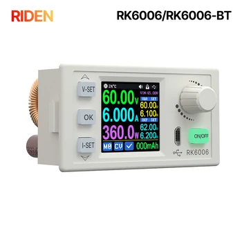 RIDEN RK6006 RK6006-BT 60 В 6 А 4-разрядный Связь Регулируемый постоянный ток в постоянный Настольный источник питания Понижающий преобразователь