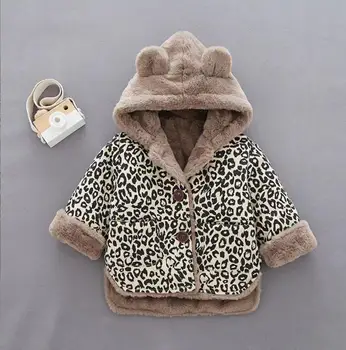 Хлопковая куртка 2023 Новая зимняя женская одежда Леопардовый принт Утолщенная хлопковая куртка Детская теплая плюшевая зимняя одежда
