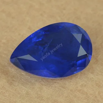 Оптовая продажа 3x5 ~ 13x18 мм груша в форме капли огранка темно-синий камень натуральный кристалл сращенный стекло слияние синие драгоценные камни для изготовления ювелирных изделий своими руками