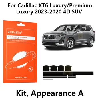 ZHUAIYA Дверные краевые ограждения Дверная ручка Чашка Защитная пленка для краски TPU PPF для Cadillac XT6 Luxury/PremiumLuxury 2023-2020 4D SUV
