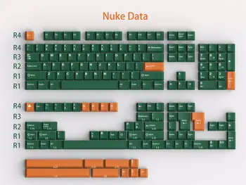 GMK Nuke Data 104 + 68 Cherry Profile ABS Doubleshot Keycap Набор колпачков для механической игровой клавиатуры Cherry MX