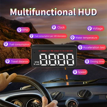 M5/M8/M3 Auto OBD2 GPS Проекционный дисплей Автомобильная электроника Аксессуары HUD Лобовое стекло Проектор Дисплей Цифровой автомобильный спидометр