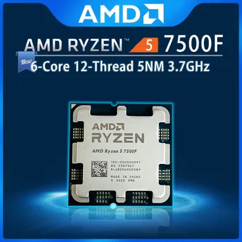 НОВЫЙ AMD Ryzen 5 7500F R5 7500F 3,7 ГГц 6-ядерный 12-поточный процессор 5 нм L3=32M 100-000000597 Socket AM5 Без кулера