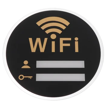 WiFi Пароль Знак Современный стиль Самоклеящийся знак WIFI Знак беспроводного покрытия Самостоятельный на стене или двери 6X6 дюймов