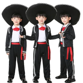 Международный день защиты детей Мексиканский национальный традиционный костюм Взрослые дети COS Маскарад Танец Представление Одежда