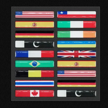 3D Светоотражающая наклейка с национальным флагом Аксессуары для мотоциклов Наклейка на автомобиль Британская Италия США Франция Россия Испания Бразилия Германия