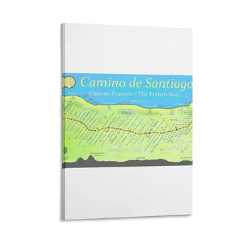 Карта Камино-де-Сантьяго Холст Живопись аниме плакат настенный декор
