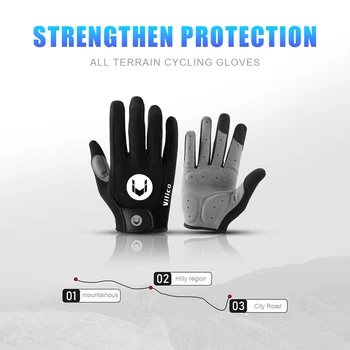 Велосипедные перчатки Перчатки для скалолазания Нескользящие велосипедные перчатки с сенсорным экраном Дышащий полный палец для езды на велосипеде на открытом воздухе