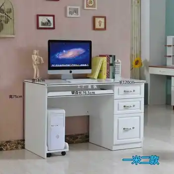 Европейский загородный компьютерный стол, выкрашенный в белый цвет, офисный стол, домашний минималистичный рабочий стол