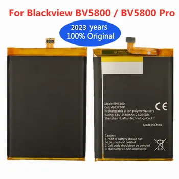 2023 Оригинальный аккумулятор BV5800 емкостью 5580 мАч для высококачественных полимерных литий-ионных аккумуляторов Blackview BV 5800 / BV5800 Pro V685780P Bateria