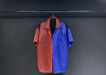 E04381 Модные мужские рубашки 2023 Подиум Роскошный известный бренд Европейский дизайн в стиле вечеринки Мужская одежда