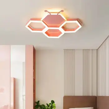  Мультяшный стиль Пчела Скандинавские светодиодные потолочные светильники для детской спальни Декор гостиной Акриловые простые светодиодные потолочные светильники