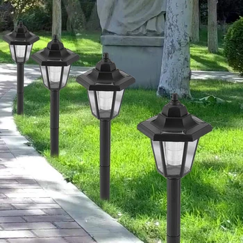  Солнечные светильники для небольших дорожек Водонепроницаемый уличный фонарь для сада, ландшафта, двора/патио, освещения подъездной дорожки, светодиодное заземление