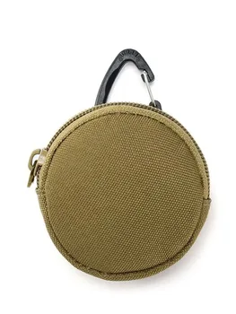Военный вентилятор MOLLE на молнии, спортивная уличная тактическая сумка для наушников, подвесная сумка, сумка для ключей, круглый мини-кошелек