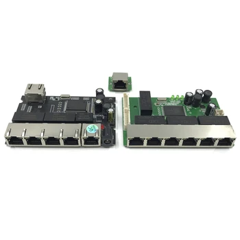 OEM PBC 8-портовый коммутатор Gigabit Ethernet 8-портовый 8-контактный разъем 10/100/1000 м концентратор 8-контактный контакт питания печатная плата OEM schroef gat