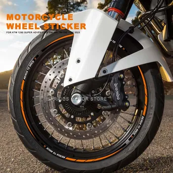 Наклейка на колесо мотоцикла Водонепроницаемая наклейка на ступицу Обод Полосатая лента для KTM 1290 Super ADVENTURE 390 690 790 890 1190 2023