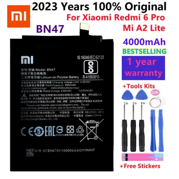 Xiao Mi Оригинальный аккумулятор BN47 4000 мАч для Xiaomi Redmi 6 Pro / Mi A2 Lite Высококачественные сменные батареи для телефона + Бесплатные инструменты