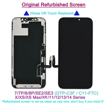 (восстановленный) A+ 100% оригинальный экран для iPhone X XR XS Max 11 12 13 14 Pro Mini 7 8 ЖК-дисплей Замена Поддержка True Tone