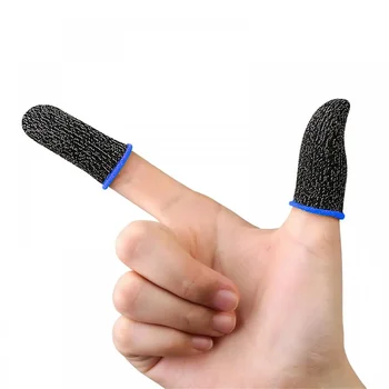 A Пара для PUBG Gaming Рукав для пальцев Дышащие кончики пальцев Потнепроницаемые противоскользящие перчатки для большого пальца Чехол для кончиков пальцев для мобильной игры