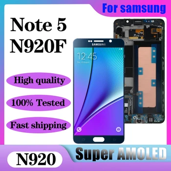 5.7 '' Super AMOLED ЖК-дисплей для SAMSUNG Note 5 N920A N9200 SM-N920 N920C ЖК-дисплей Замена дигитайзера с сенсорным экраном