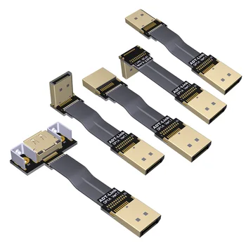 ADT Совместимый с DisplayPort кабель 1.2 Угловой 8K 4K HDR 165 Гц 60 Гц Адаптер Display Port DP to DP для расширения телевизора для видеоноутбука