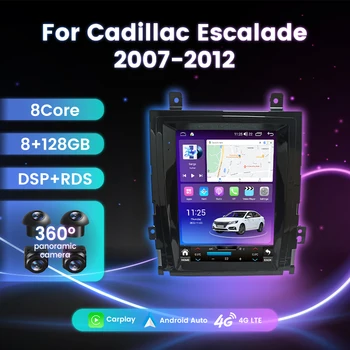 Для Cadillac Escalade GMT900 III 3 2006-2014 SLS 2007 - 2012 Для экрана в стиле Tesla Автомагнитола Мультимедиа Видеоплеер Навигация