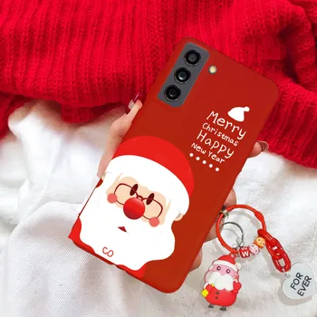 3D Красный Рождественский Санта-Клаус Снеговик Олень Чехол Для OPPO Reno 7 8 10 Pro 5G 8T 4G Медвежье дерево Шапка Брелок Тпу Чехол для телефона