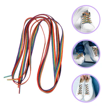1 пара модных шнурков вертикальные полосы шнурки универсальная обувь галстук