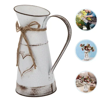 чайник металлический цветочный горшок на открытом воздухе рождественские украшения расположение лейка ваза ведро утюг