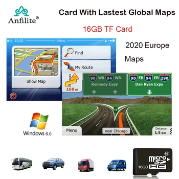  аксессуары GPS 16G gps карты sd карта 2020 последняя карта для WinCE автомобильная GPS навигационная карта Европа / Россия / США / Калифорния / AU / Израиль Автомобильная gps карта