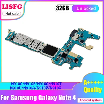 Заводская разблокировка 32 ГБ для Samsung Galaxy note 4 N910U N910G N910F N910T N910C N910A N910P / N910V материнская плата с полным чипом