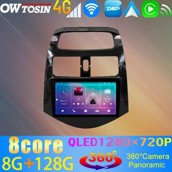 Owtosin 8Core 8G + 128G Android 11 Авто Мультимедиа 360 Панорамная Камера Для Chevrolet Spark Beat M300 2010-2017 GPS CarPlay Radio
