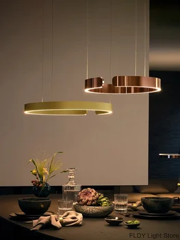 Потолочная люстра Подвесной светильник Люстры для столовой LED Спальня гостиная скандинавский домашний декор Современные круглые кольцевые светильники