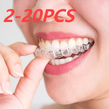 2-20Pc Капа EVA Защита зубов Ночная капа Капа для рта Бруксизм Скрежет Нехрапящие зубы Отбеливание Боксерская защита