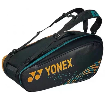 Подлинная профессиональная теннисная сумка Yonex Большая емкость 6 ракеток Роскошная спортивная сумка Вмещает большинство теннисного тренировочного оборудования