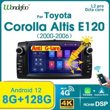 8 ГБ 128 ГБ CarPlay Android 12 Авто Стерео Авто Радио GPS Мультимедийный плеер для Toyota Corolla E120 e 120 BYD F3 2 Din Autoradio 4G