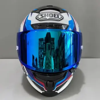 Мотоциклетный полнолицевой шлем X-14 Шлем X-SPIRIT III X-Fourteen Спортивный велосипедный гоночный шлем Синий HP2 RR ,Capacete