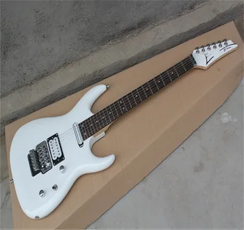 Оптовая продажа высококачественных аксессуаров JS2400 Joe Satriani Белая электрогитара с вибрато