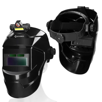 Geevorks Сварочная маска с автоматическим затемнением Большой вид True Color Автоматическая затемняющая сварочная маска для шлифовки