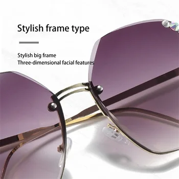 Женские классические солнцезащитные очки Винтажные оттенки Солнцезащитные очки Стразы Легкие летние очки для путешествий на открытом воздухе