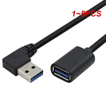 1 ~ 5 шт. Удлинительный кабель USB 3.0 Папа-мама, прямой угол 90 градусов, USB-адаптер вверх/вниз/влево/вправо, Cabo USB 0,2 м