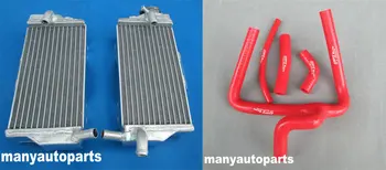 Алюминиевый радиатор + красный силиконовый Y-образный шланг для Honda CR250 CR250R 2005 2006 2007 05 06 07