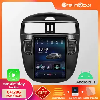 Авто Android 10 Радиоплеер для Nissan Tiida 2011-2015 Мультимедийная видео GPS навигация для вертикального экрана в стиле Tesla NO DVD