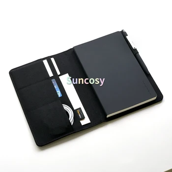  Бумажная тетрадь KACO Noble A5, обложка из полиуретана, бумажник-кошелек со слотом для карт, для офисных путешествий с гелевой ручкой 0,5 мм