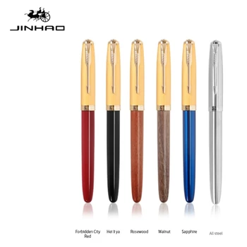 Jinhao- 85 Перьевая ручка в классическом стиле 0,38 мм Чернильные ручки с наконечником Все сталь / дерево / пластик 2023