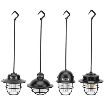 LED Портативная лампа Type-C Зарядка На открытом воздухе Кемпинг Светильник IPX4 Водонепроницаемый ретро Кемпинг Лампа Подвесной Окружающий свет для рыбалки Барбекю