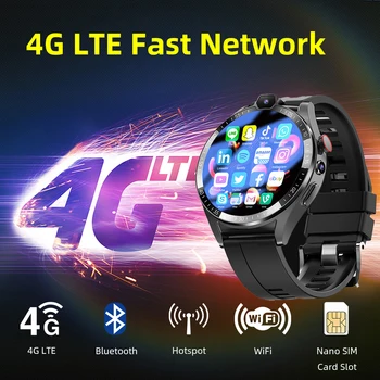 XUESEVEN KOM4 4G LTE Смарт-часы Android 8.1 SIM-карта GPS BT Вызов 4 ГБ + 128 ГБ Распознавание лиц Google Store Спортивные мужские часы
